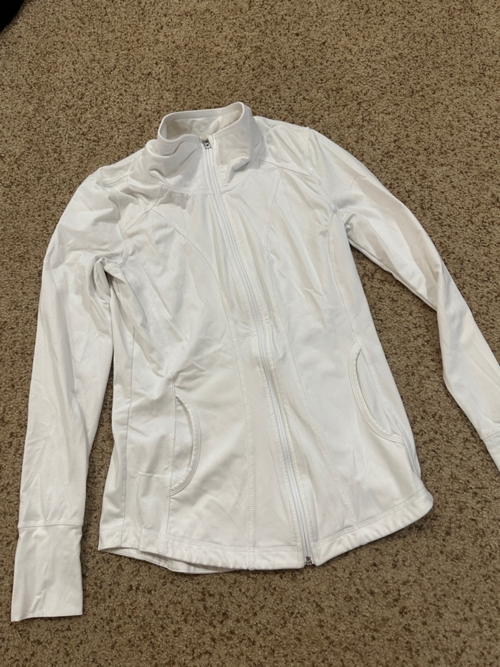 Exertek White Zip-Front Active Jacket